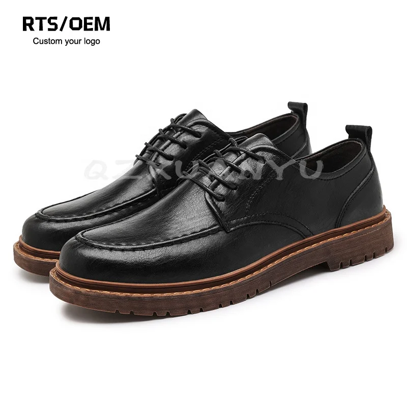 Unique Retro Style Fashion Custom Design Leather Shoe Casual Suede Flats Oxford Party Wedding Dress Shoes for Men