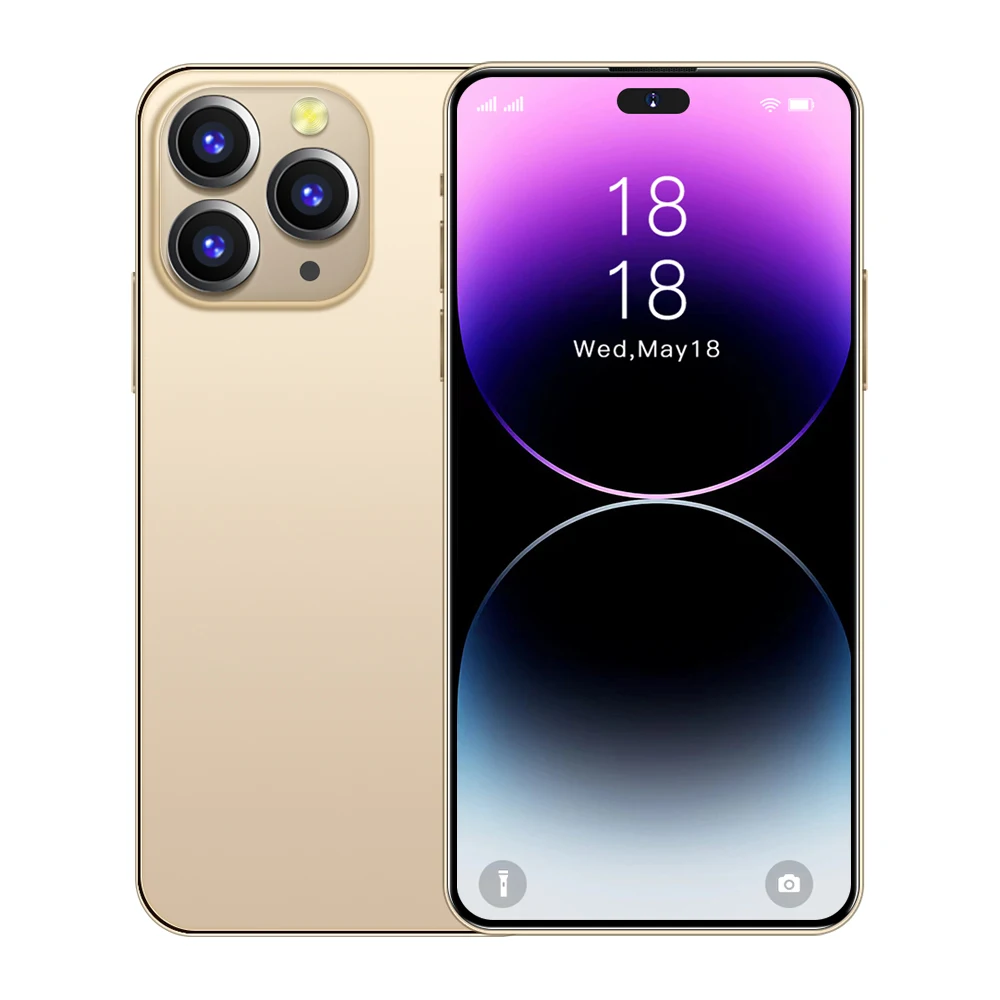 Free Shipping Goophone i14  i 14 Pro Max 4G+128GB 1:1 Clone iphon14 Face ID Smartphone Mobile Phones