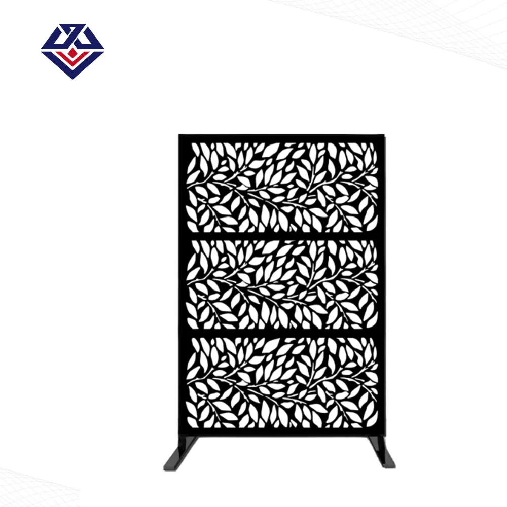 Aluminium Customized Newly Design Indoor Iron Art Pattern Laser Cut Freestand Wall Panel Perforated Metal Fence For Pool