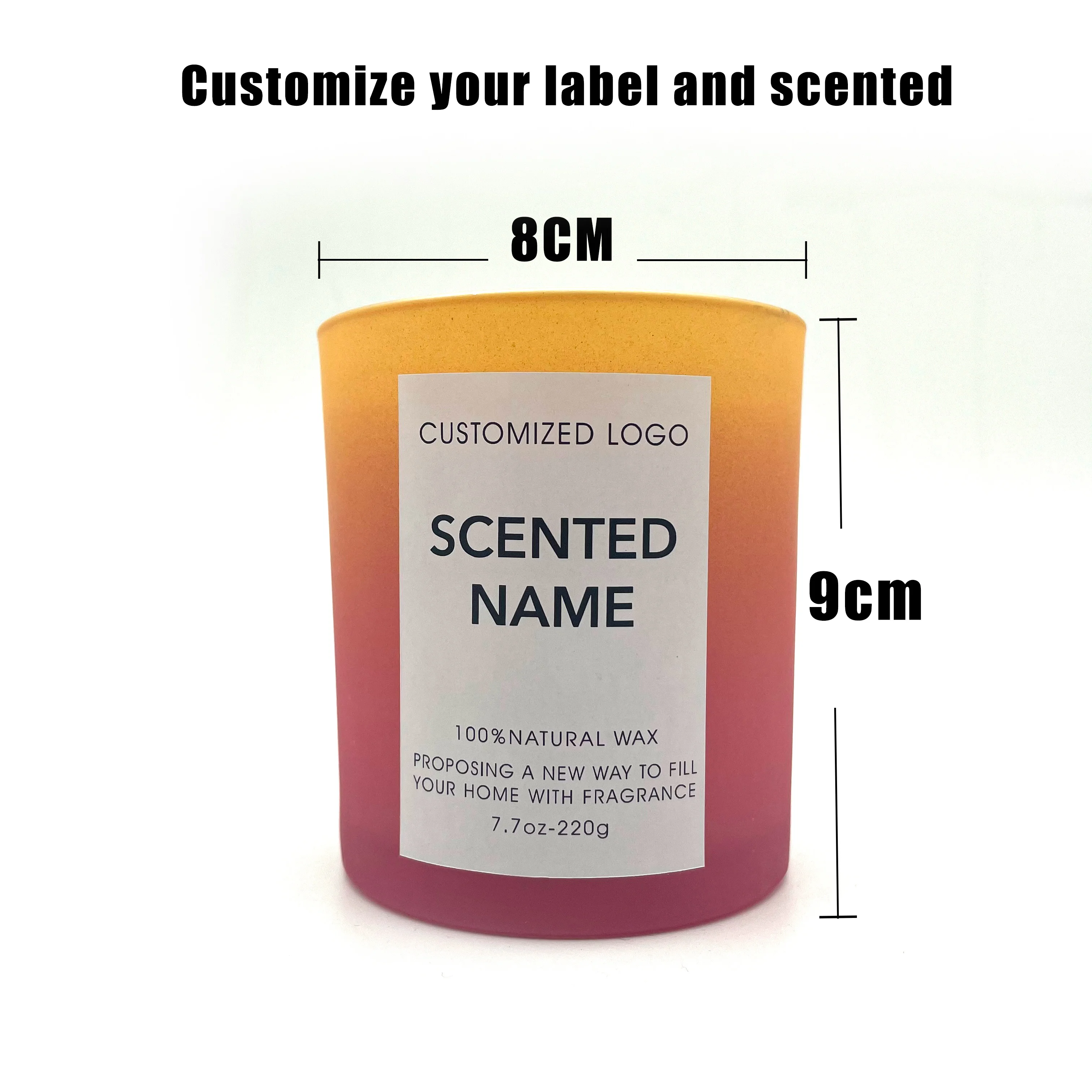 Smokeless soybean wax Fragrance Custom Luxury Candle personalized private label Glass Scented Candles