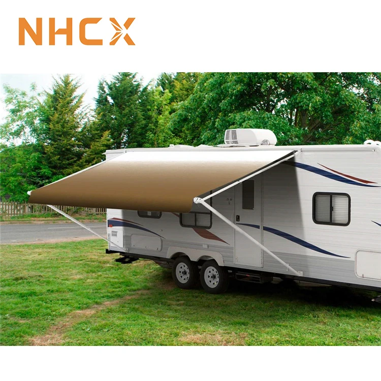 NHCX Universal Vinyl Trailer Motorhome Awning Fabric Replacement Waterproof RV Caravan Awning Rv Awning
