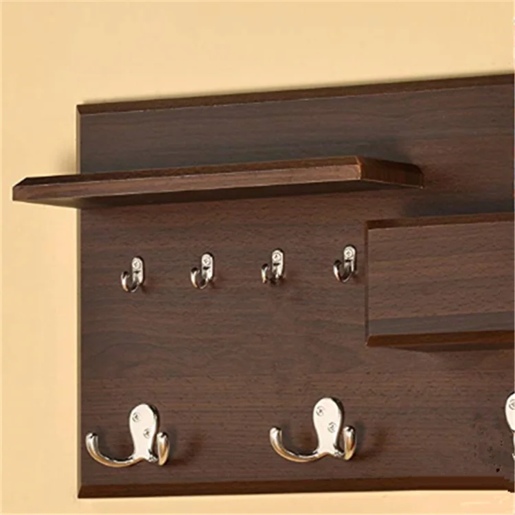 
Entryway coat rack and key holder comes 4 key hooks wood wall hook peg 