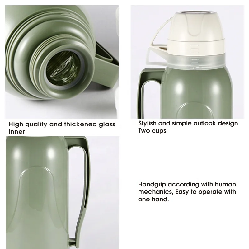 SUNLIFE Manufacture 1.8L Vacuum Flask Ready To Ship Food Grade Glass Liner Water Bottle