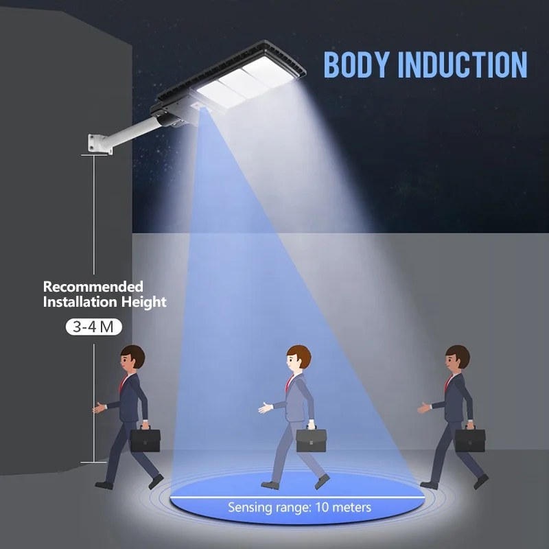 Waterproof Ip65 Outdoor Module Road Lamp 300W 400W 500W Integrated All In One Street Garden Led Solar Light
