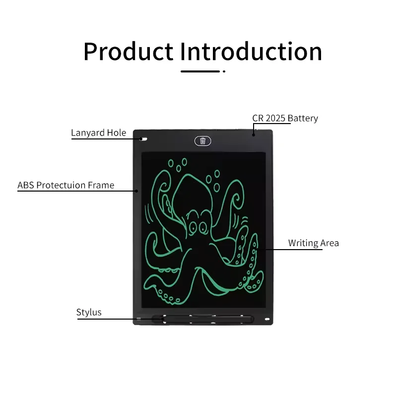 LCD Writing Tablet for Toddlers Erasable Reusable Electronic Drawing Pads 2-4 Years Age for Painting Boy or Girl