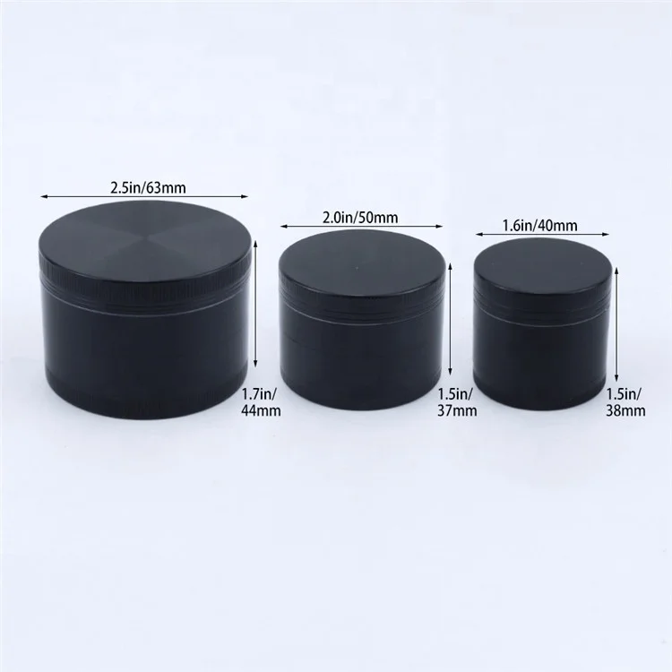 wholesale grinders Custom logo multiple sizes metal herbal smoking 4 layers tobacco herb grinder