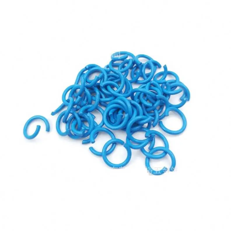 Wholesale 1.2*10mm Color split rings metal key chains bulk Accessories jump rings for jewelry making Round Open Connector C Ring