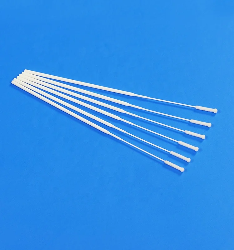 Disposable Medical Supplies Sample Collection Flexible Handle Nasal Nylon Flocked Swab