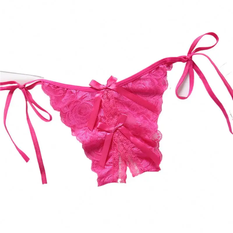 
Womens Lace Briefs Crotchless Thong Sexy Underwear Panties 