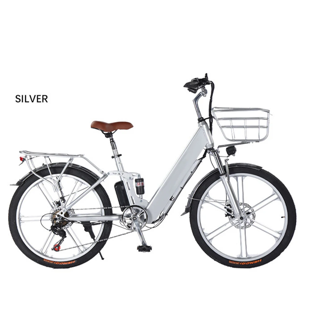 Stock 10ah 20ah Lithium Battery 25km/h Electric Bike Adult Electric Cycle Electric City Bike