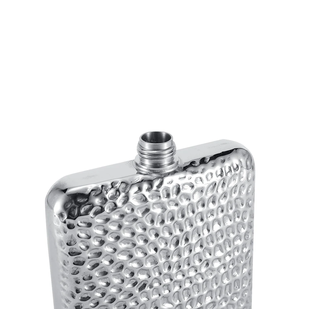 Portable Travel 6oz Stainless Steel Alcohol Liquor Hip Flask with Custom Logo Bean Pattern