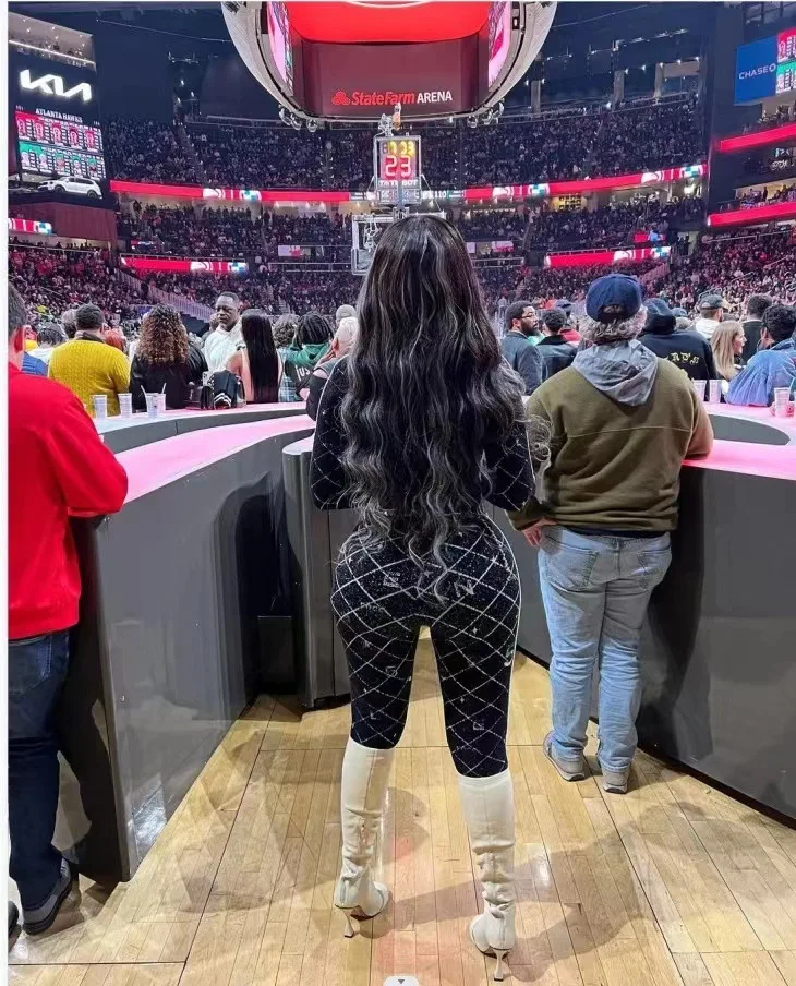 2024 New Trending Branded Designer Clothing Ladies Plus Size Black Sexy Bodycon Tights Romper Long Sleeve Printed Women Jumpsuit