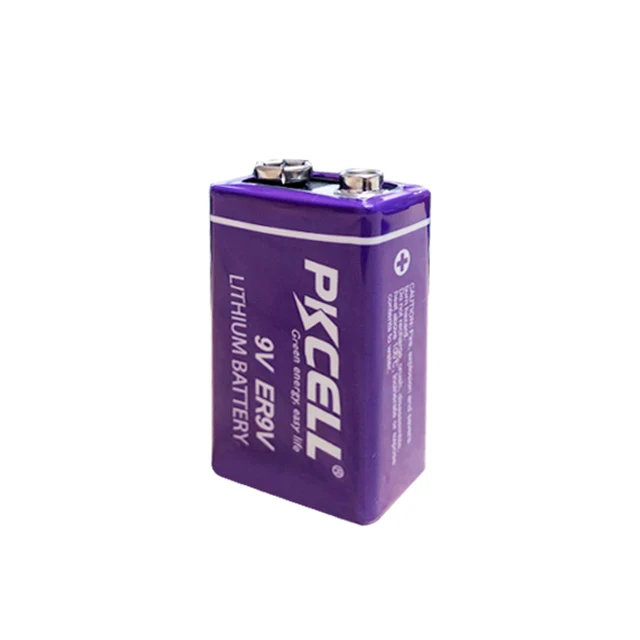 PKCELL ER9V Lithium-Ion Battery 1200mAh primary Non Rechargeable Battery for Smoke Alam