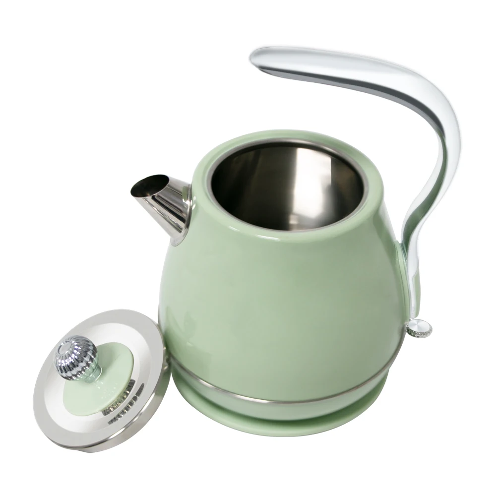 New Kitchen Appliances 1.8L Colourful Stainless Steel Electric Tea Kettle Double Layer Portable Electric Kettle