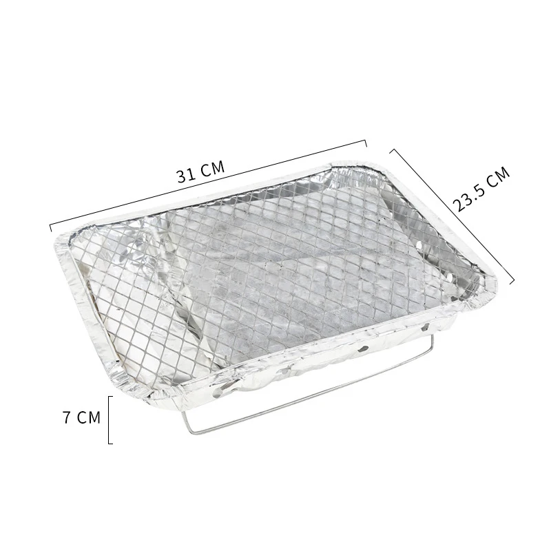Disposable Instant Outdoor BBQ Brill Drip Pan BBQ Grill Disposable foil Tray