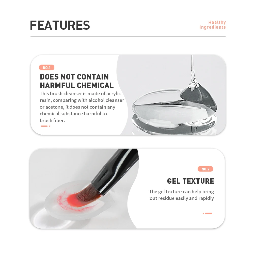 Beautilux Professional Nail Polish Clean up Brush Manicure Diy Nail Cleanser Liquid Plus Washing Nail Tools