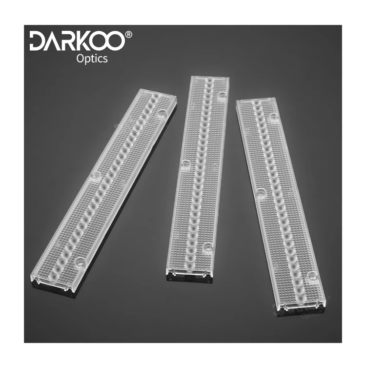 Наружное освещение объектива Асимметричная решетка lent Light Spotlight Street Smd линейный профильный модуль Fresnel пластиковые светодиодные линзы