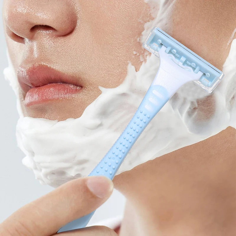 LMLTOP New Comfortable Handle Single Shaving Knife Three Layer Blade Type T Shave Razors Trimmer With Protective Cover A0919