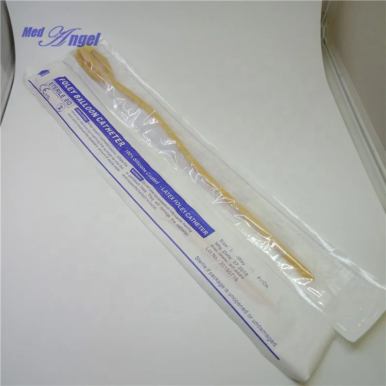 CE ISO13485 Foley Catheter Disposable Sterile 100% Silicone Coated Latex Foley Balloon Catheter