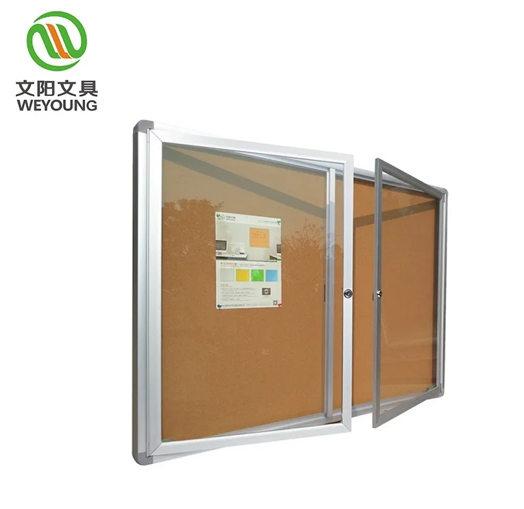 Customized Aluminum Frame Wall Decorative Wooden Cork Pin Notice Bulletin Board