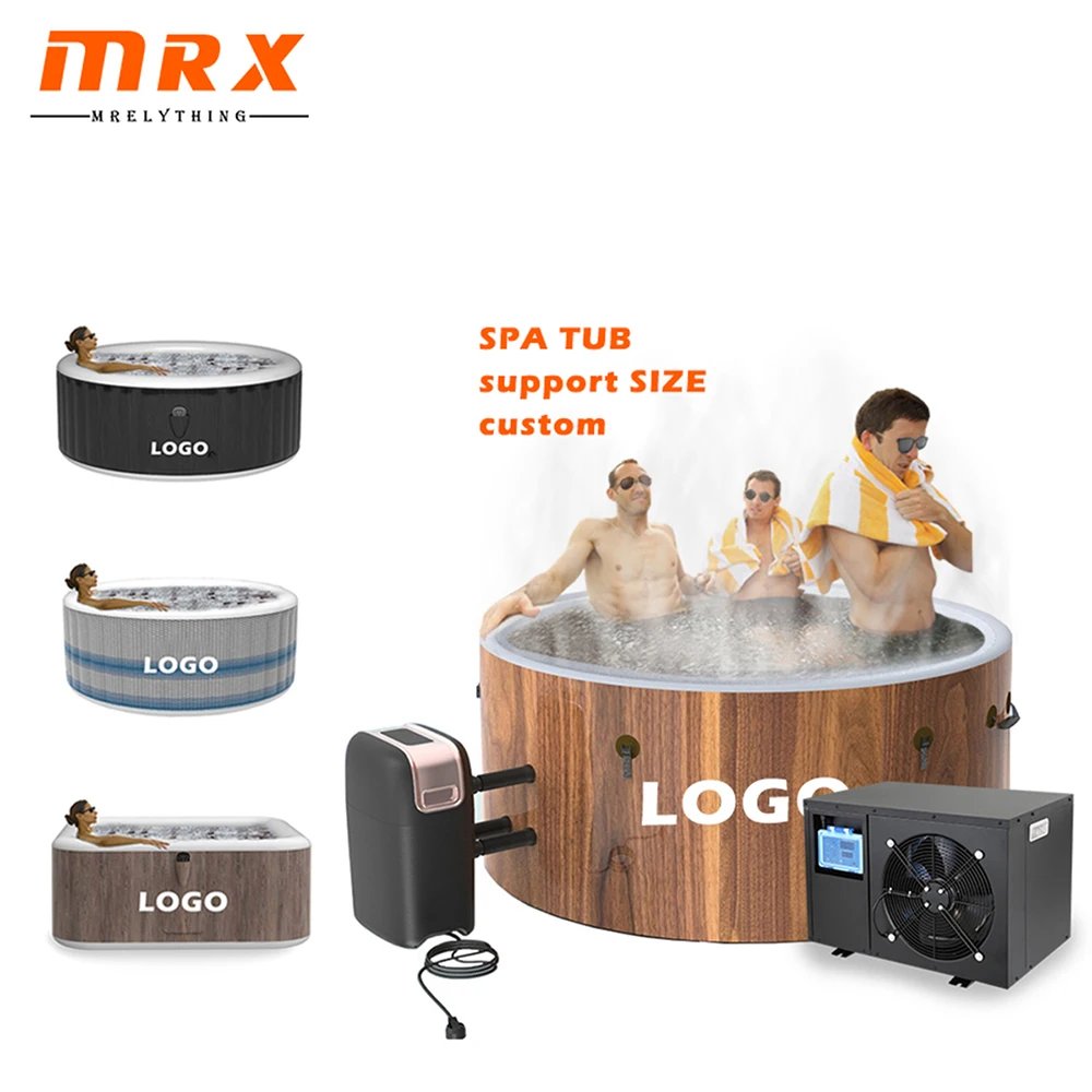 MRX high quality wholesale massage foldable 220v /110v hot water pools tub inflatable jacuzzi hot spa tub