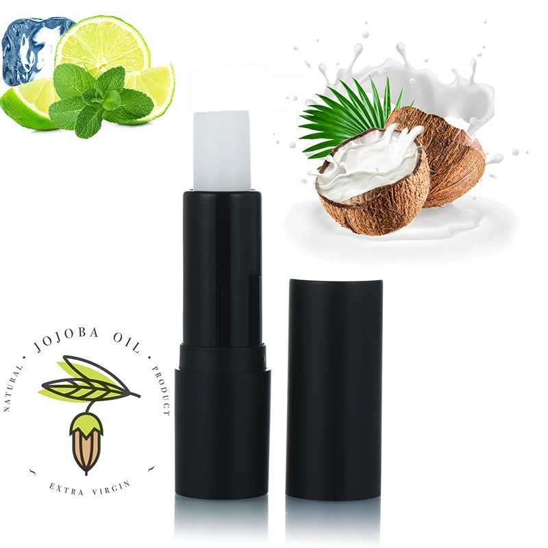 Black Tube Private Label Organic Lipstick Embellish Matte Lip Balm Chapstick Balsamo labial en barra