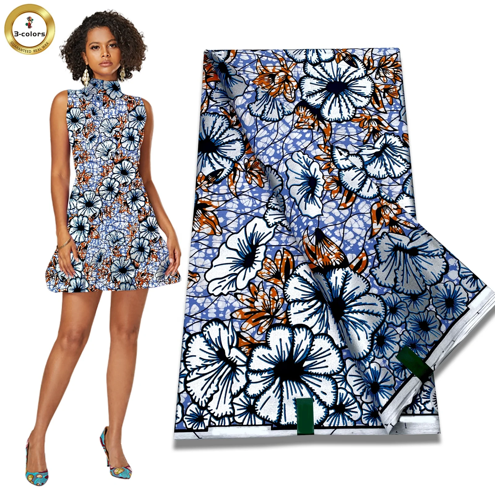 100% Cotton African Wax Prints Fabric Ankara Wax High Quality With Good Price