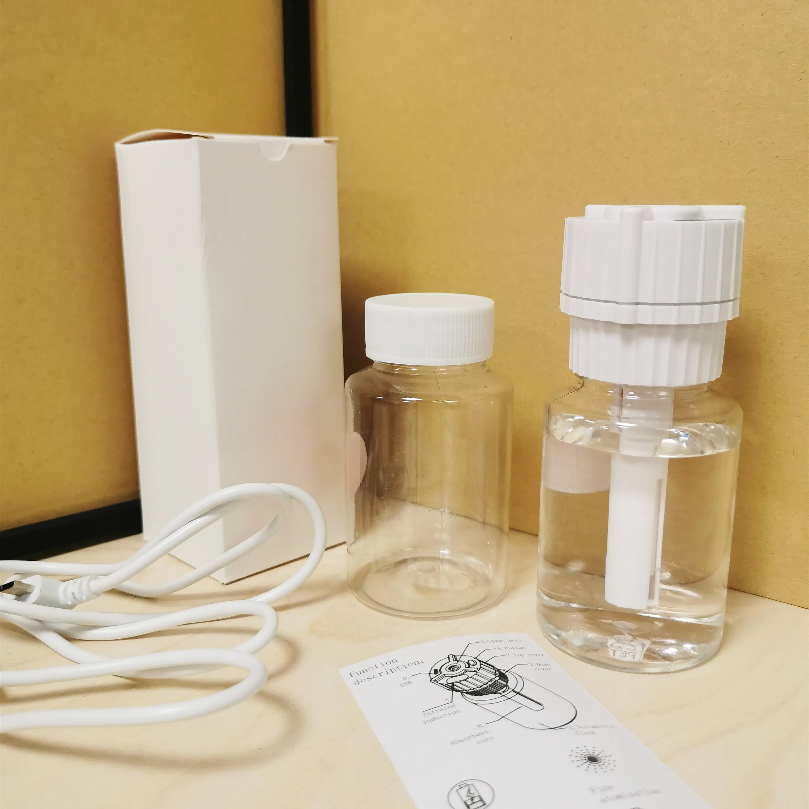 mini rechargeable USB humidifier sterilizer facial hand milk alcohol mist sprayer diffuser with replacement water tank