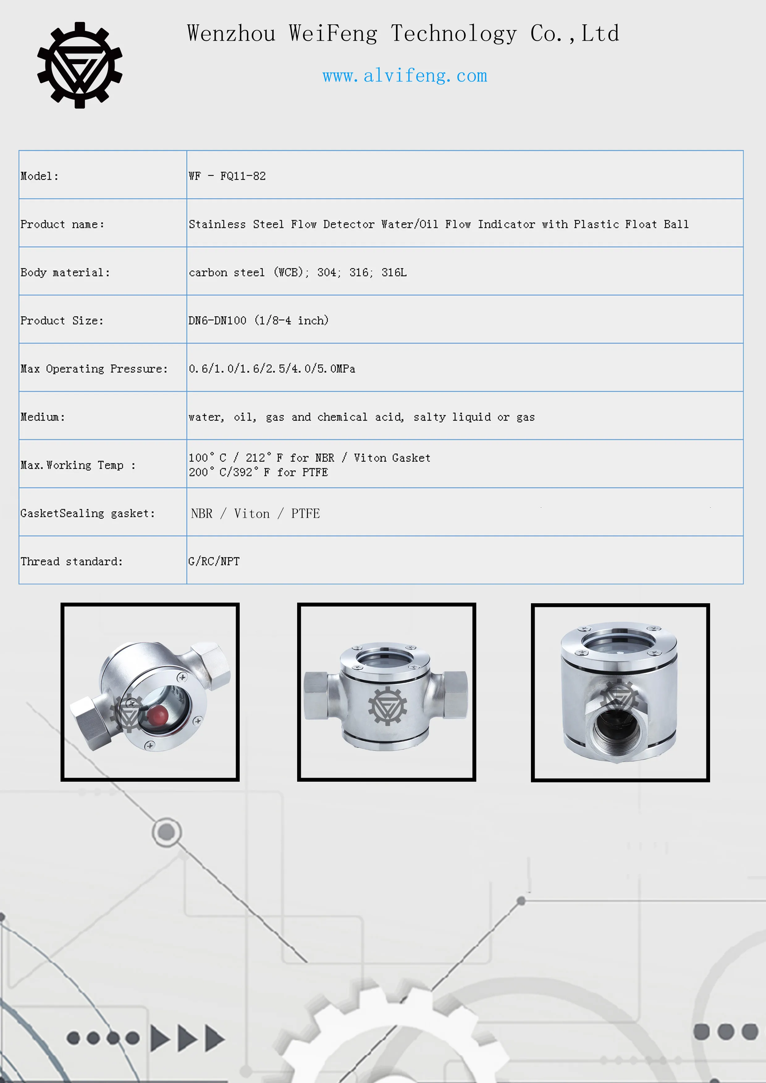 Flow Indicator Flow Meter High Performance Flowmeter Water 0il Plastic Float Ball Flow Indicator