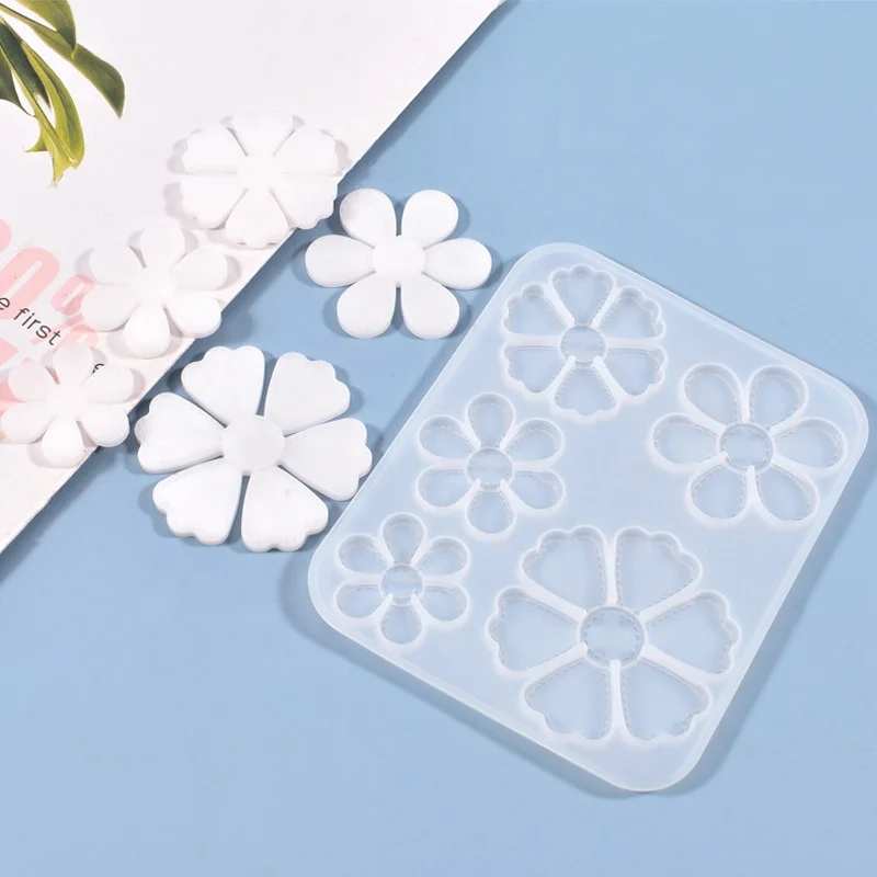 Blossom Flower Clay Molds Flower Petal Silicone Molds for Epoxy Resin
