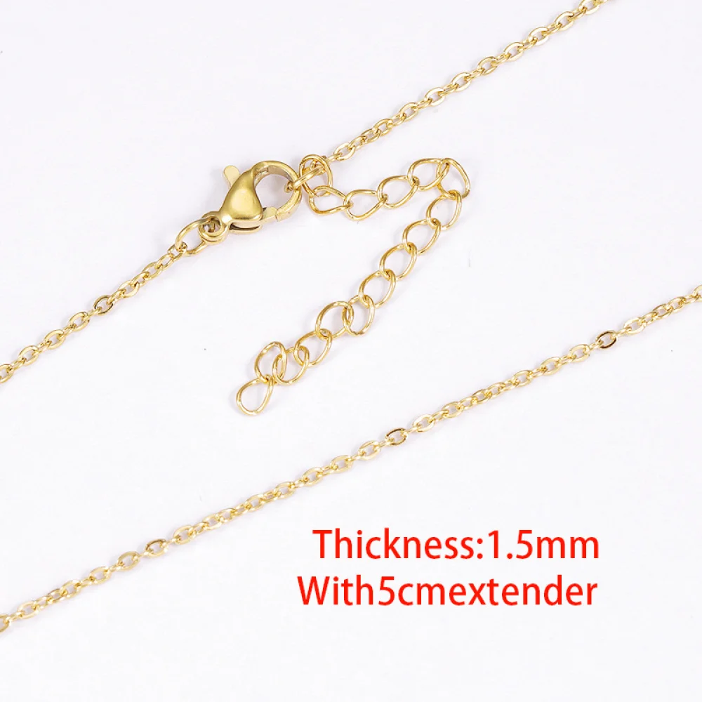 Wholesale Simple Basic Diy Ladies Fashion Gold Plated Stainless Steel Necklace Chain For Jewelry Making