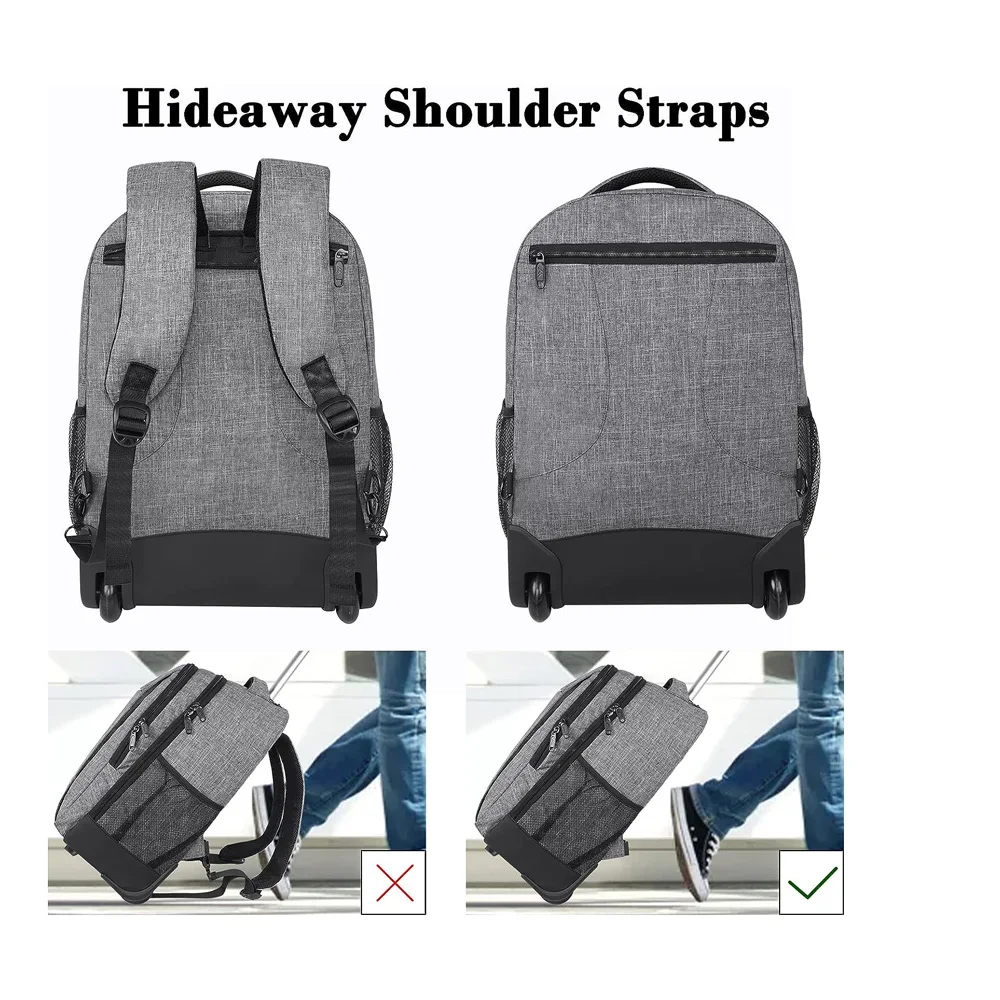 Factory Price Wheeled Rolling Rucksack Backpack Custom Logo Fashion Travel Waterproof Business Laptop Trolley Laptop Backpack