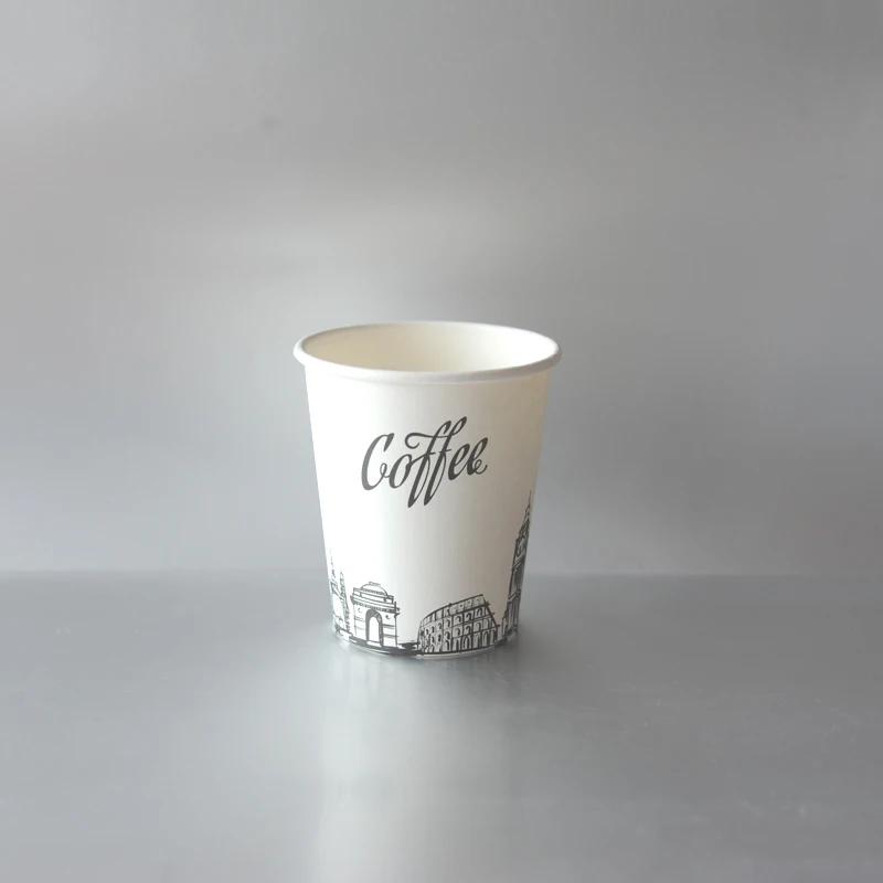 12oz Disposable Custom Printed Single Wall Paper Cup Coffee
