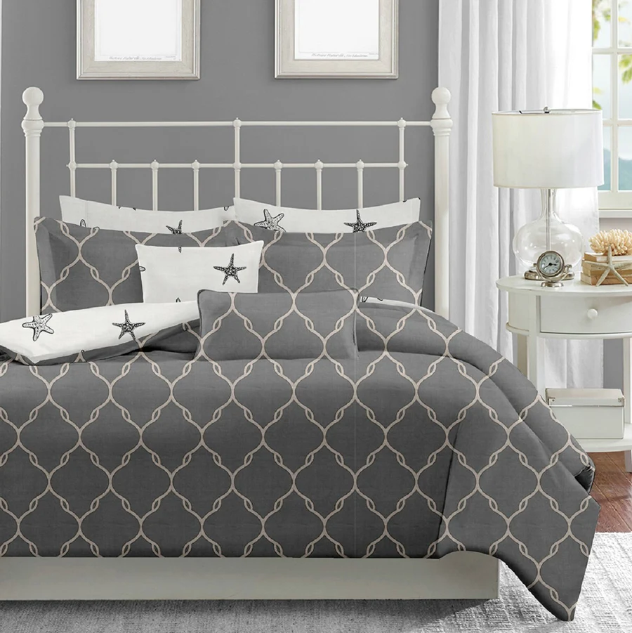 Черный комплект постельного белья из 100% полиэстера