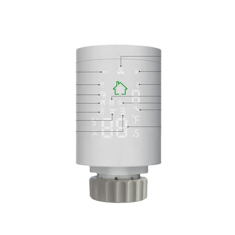 Zigbee электронный Smart TRV термостат цифровой радиатор термостатический клапан для систем напольного отопления