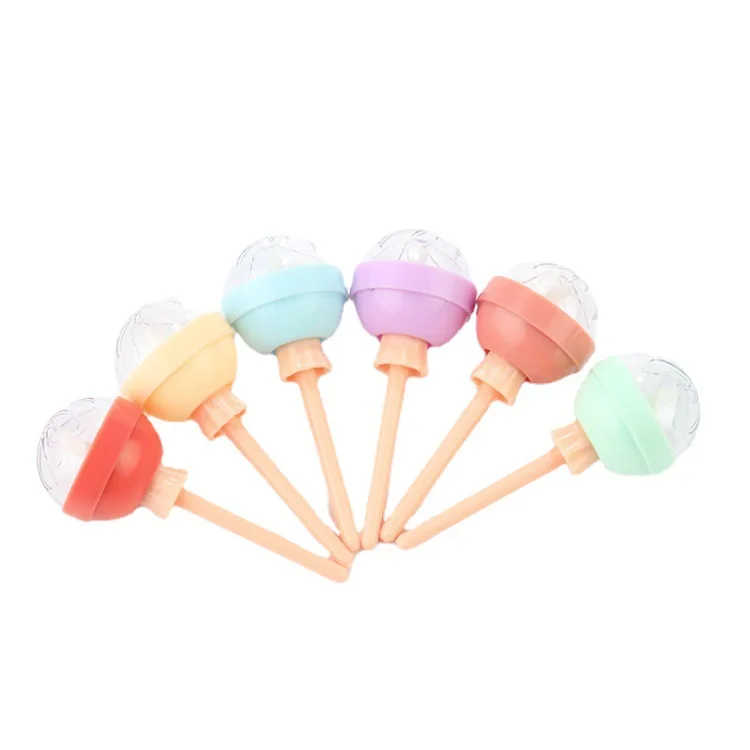 DIY Cosmetic 3ML Lollipop Shape Colorful Lip Gloss Tubes Refillable Empty Plastic Lipstick Containers