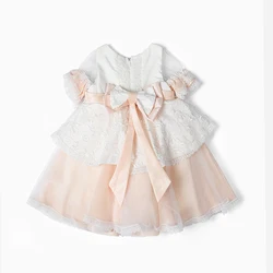 High Quality Baby Dresses Smocking Dress Toddlers Clothing Short Sleeve Party Wedding Evening Baby Girls Dress