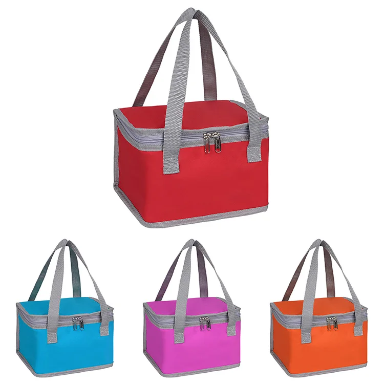 Wholesale custom RPET aluminium foil small rectangle soft insulated cooler lunch  bag