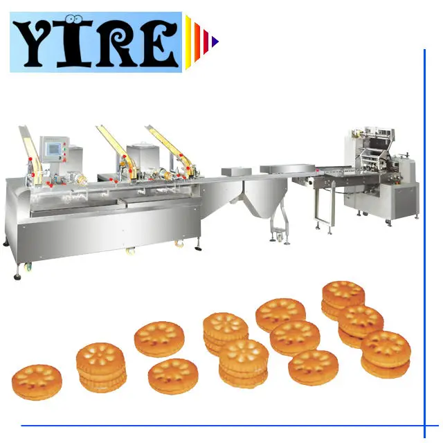 biscuit cream or chocolate sandwich/making machine connect packing machine wholesale Price