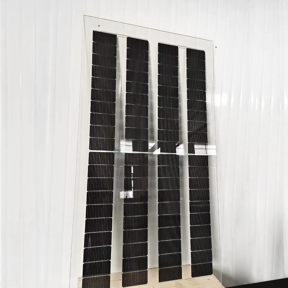 TUV Approved BIPV Solar Panel Roof 320W TOPCon Facade  Double Glass Bifacial Half Mono-crystalline Cell Photovoltaic PV Modules