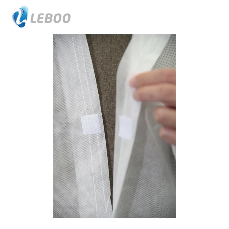 Лабораторное пальто, одноразовое Медицинское использование для больницы, полипропиленовый материал белого цвета