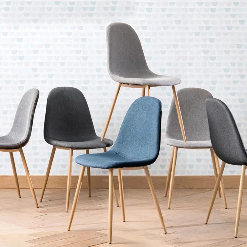 Современная мебель для дома, столовая, ресторан, обеденный стул, обеденные стулья из ткани с металлической ножкой
