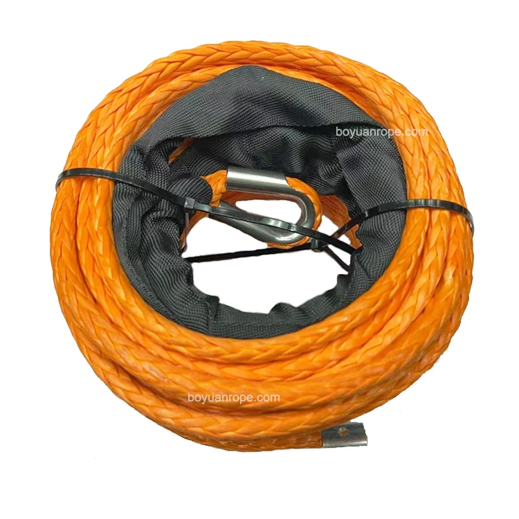 High Strength 15MM 20MM 30MM UHMWPE 12 Strand Winch Rope For Towing