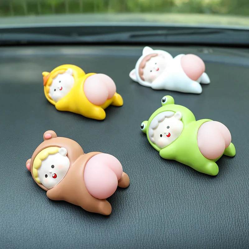 Lucky Piggy Funny Car Display Decoration Stickers Auto Interior Decoration,Car Dashboard Piggy Cute Car Interior Decor
