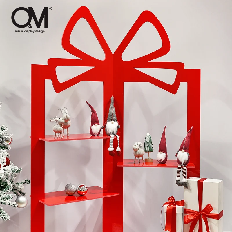 O&M Display Design Store Display Showcase Retail Christmas Decorations Stores Window Display Props Shop Window Decoration