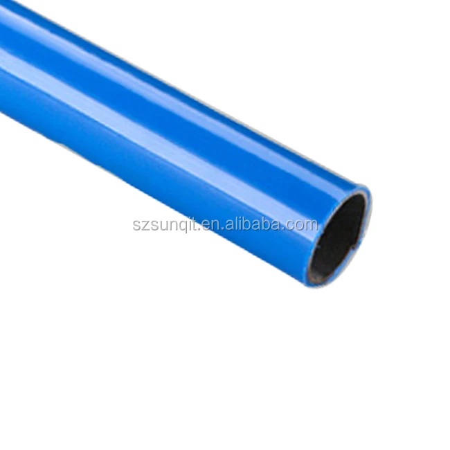 Blue colorful material shelf used PE ABS coated Pipe for workbench worktable rack system