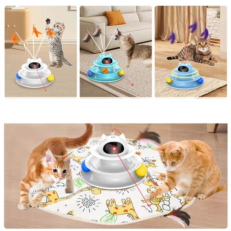 5 in 1 Interactive Cat Toys cat Teaser Stick catt Accessories Pet Toy Smart Laser Pet Toy