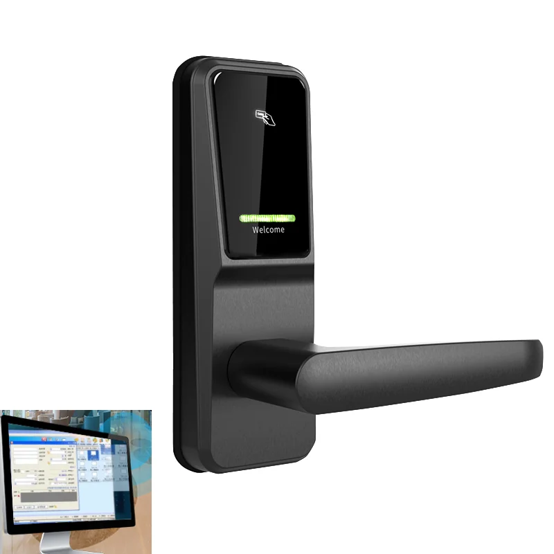 High Security Aluminum Motel Single Latch Card Code Hotel Electronic Door Lock