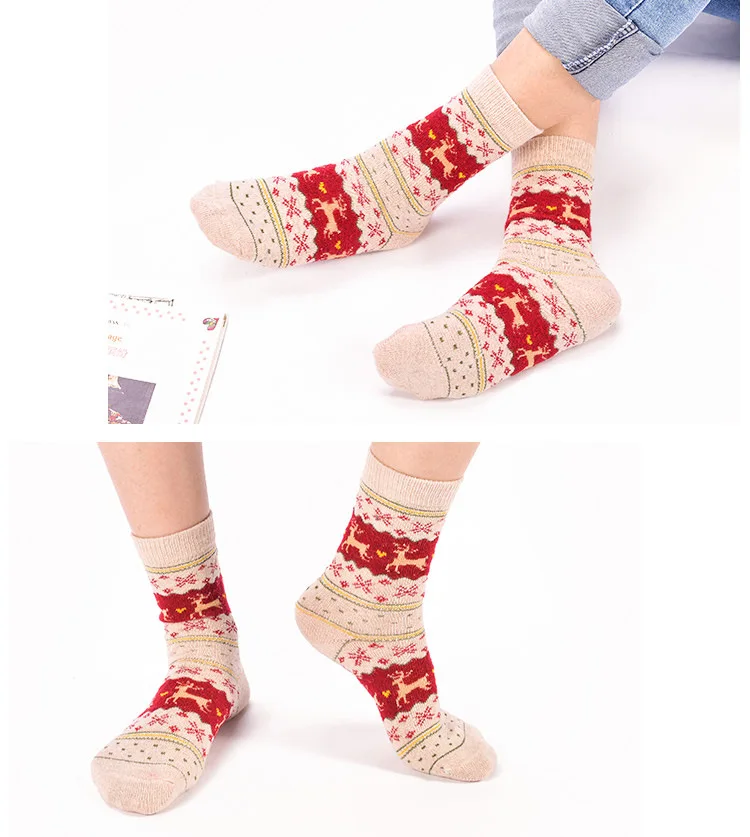 Wholesale Fashion Wool Blended Crew Socks Winter Heatech Socks Highquality Unisex Trending Thick Thermal Warm Snow Socks Casual