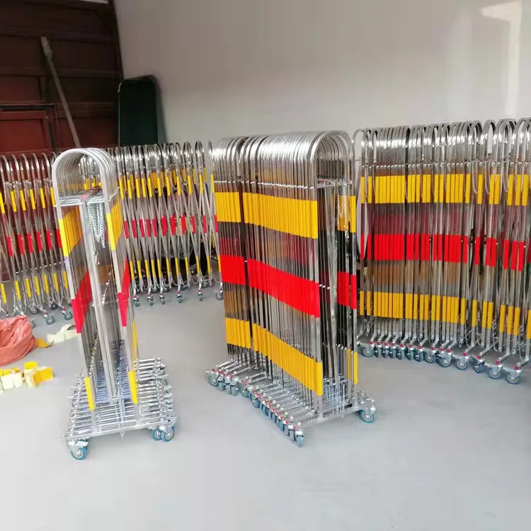 The stainless steel telescopic fence can be used as a movable barrier